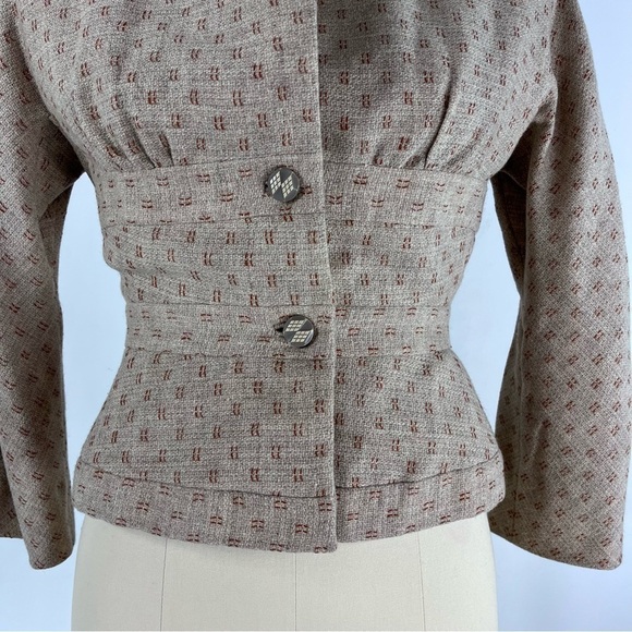 VINTAGE 40’s 50’s Retro Mod Wool Blazer Jacket by Marce Original - Picture 3 of 16